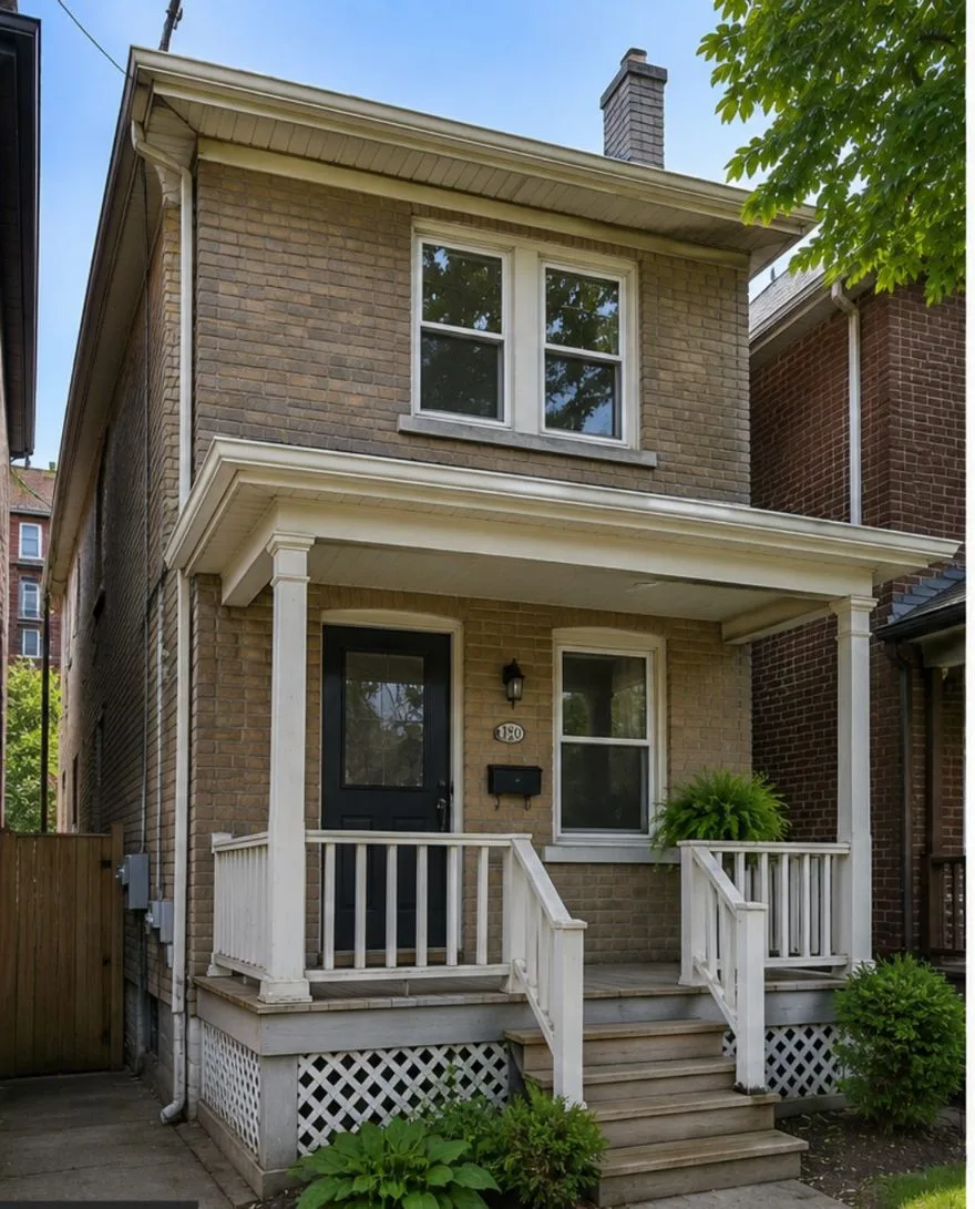 Leslieville brick semi before exterior painting