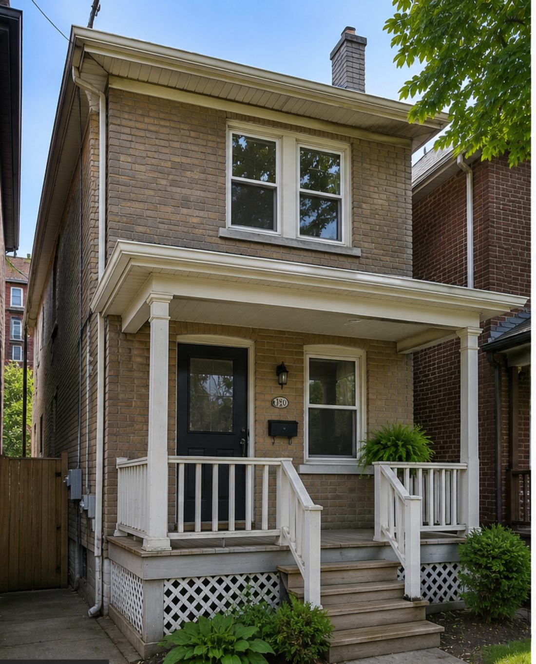 Leslieville brick semi before exterior painting
